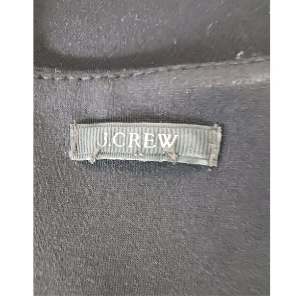 J.Crew Black Pleated Flare Sleeveless Ponte A-Line Dress Sz 12 - Picture 5 of 6